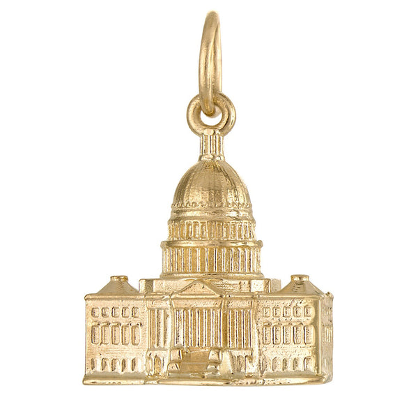 United States Capitol 14K Gold Charm