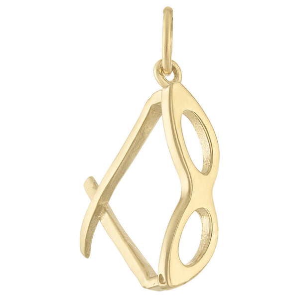 Cat Eye Glasses 14K Gold Charm