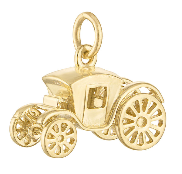 Cinderella's Carriage 14k Gold Charm