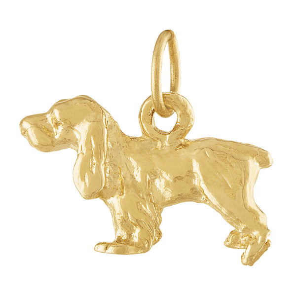 Cocker Spaniel 14K Gold Charm