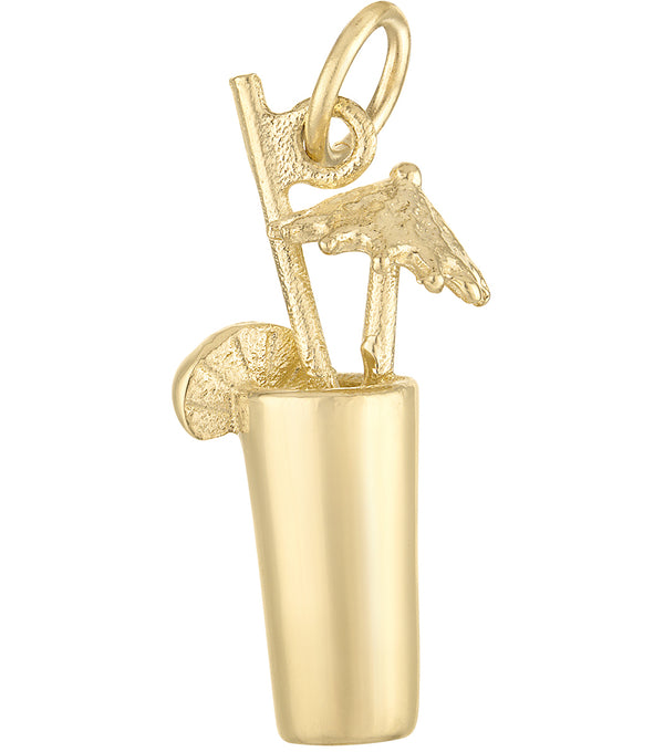 Tropical Cocktail 14K Gold Charm
