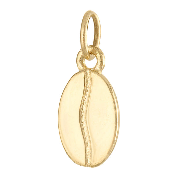 Coffee Bean 14K Gold Charm