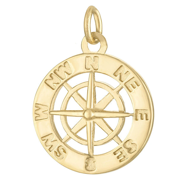 Compass 14K Gold Charm