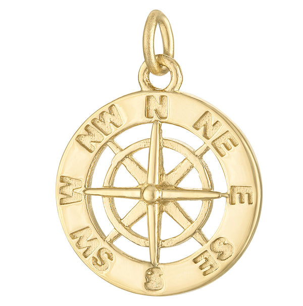 Compass 14K Gold Charm