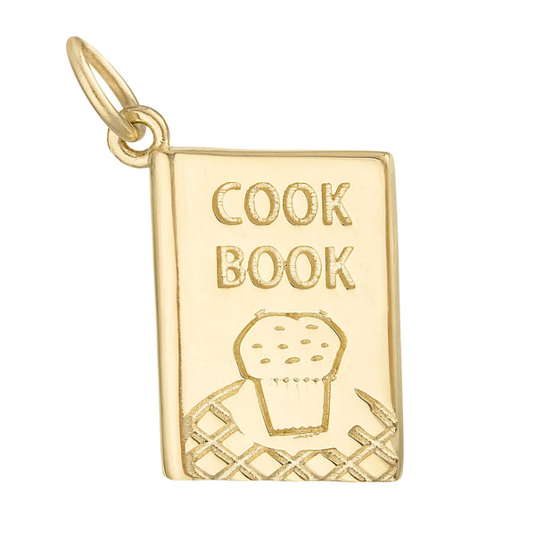 Cookbook Engravable 14K Gold Charm