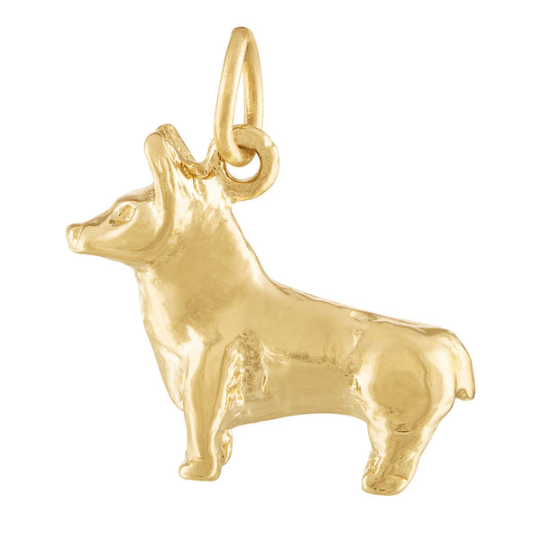 Corgi 14K Gold Charm