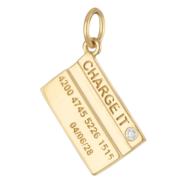 Credit Card 14k Gold Charm