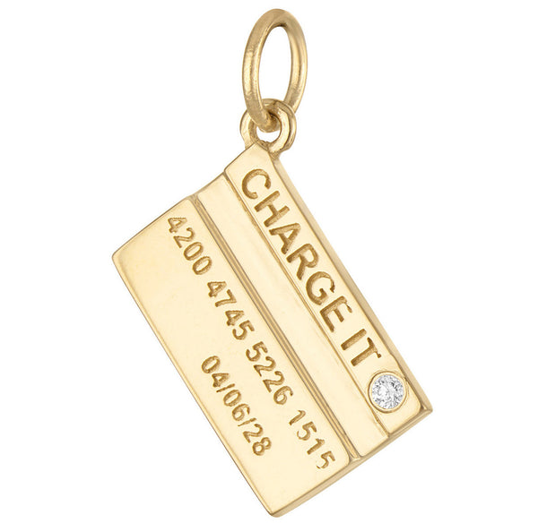Credit Card 14k Gold Charm