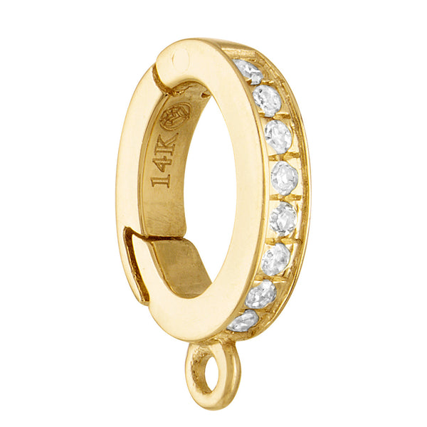Diamond Charm Clasp 14k Gold Charm