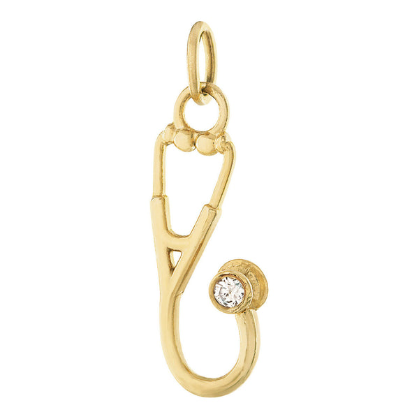 Stethoscope 14k Gold Charm