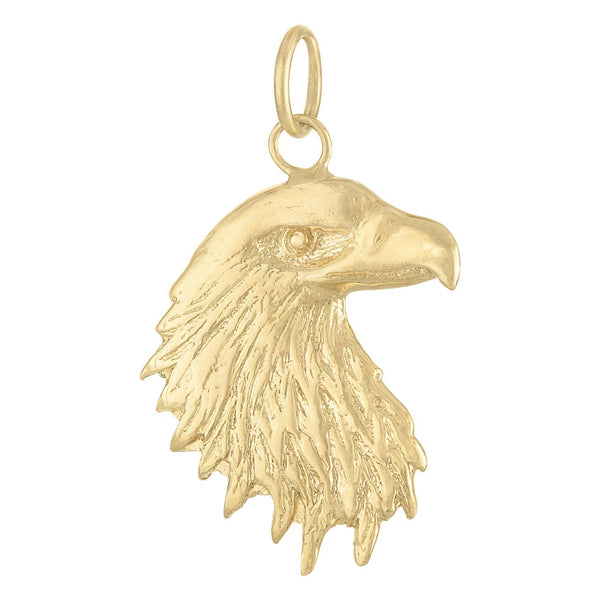 Vintage Eagle Head 14k Gold Charm