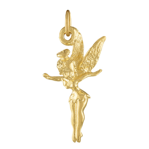 Vintage Tinker Bell Fairy 14k Gold Charm
