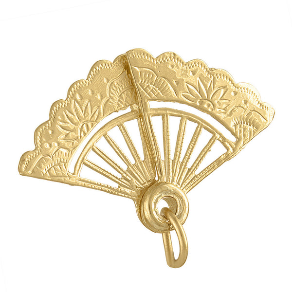 Spanish Fan 14K Gold Charm