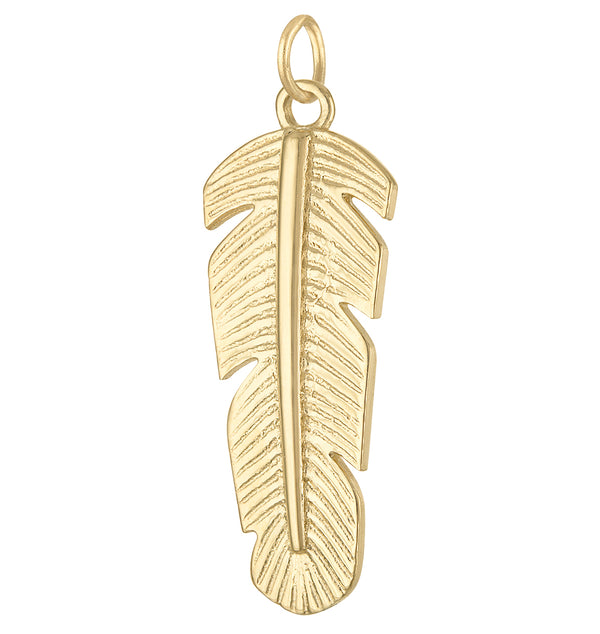 Feather 14K Gold Charm