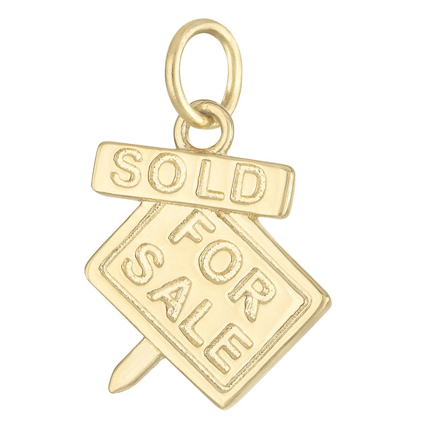 For Sale Sign 14K Gold Charm