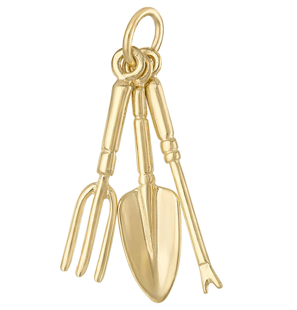 Garden Tools 14K Gold Charm