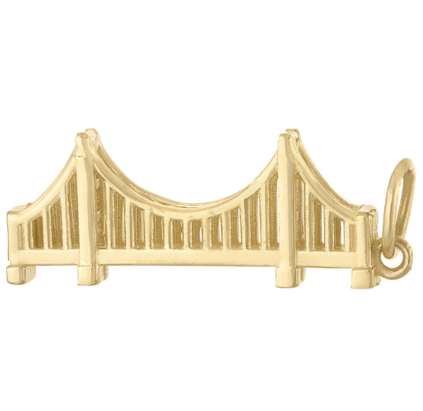 Golden Gate Bridge 14K Gold Charm