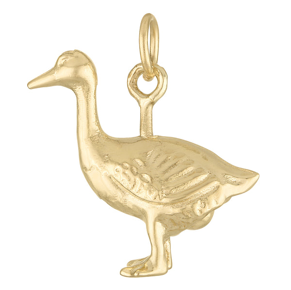 Goose with Golden Egg 14K Gold Charm