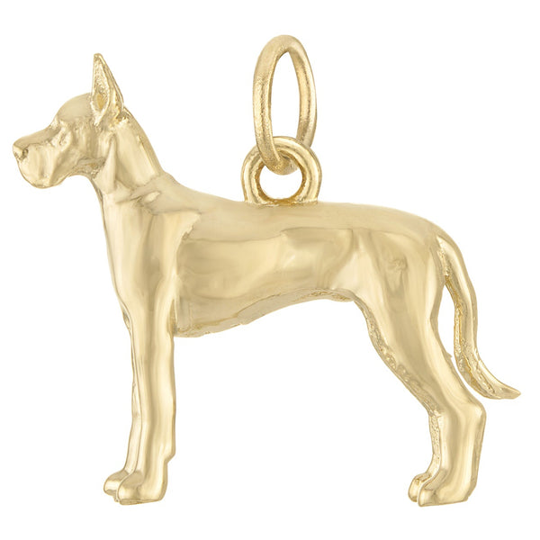 Great Dane 14K Gold Charm