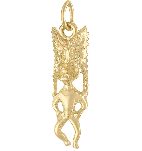 Hawaiian Tiki God 14K Gold Charm
