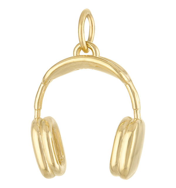 Headphones 14k Gold Charm