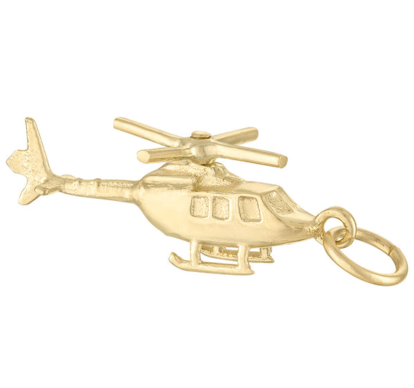 Helicopter 14k Gold Charm