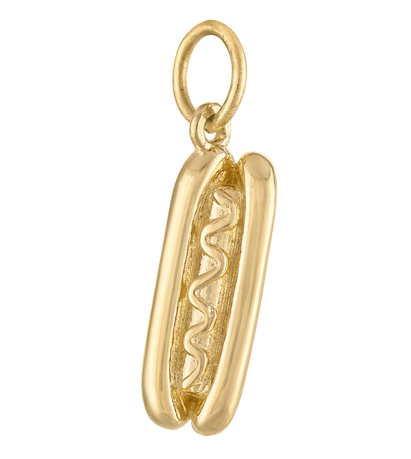 Hot Dog 14k Gold Charm