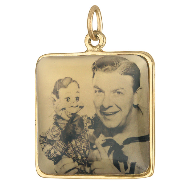 Vintage Engravable Howdy Doody 14k Gold Charm