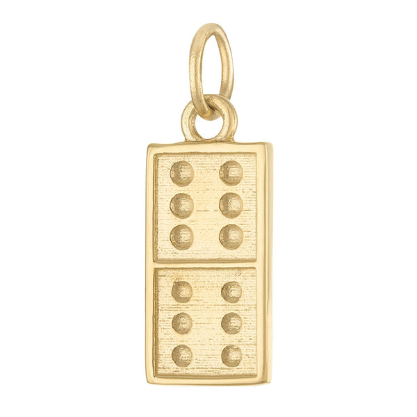 Domino 14k Gold Charm