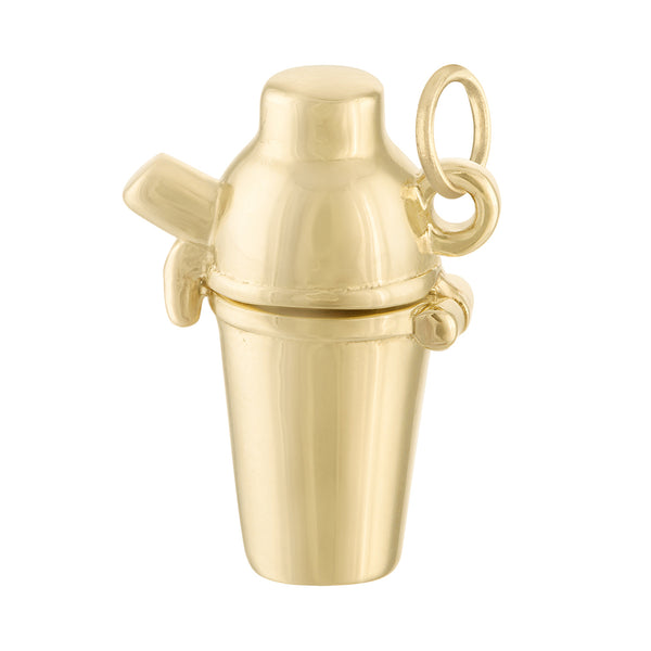 Enamel Martini Devil 14K Gold Charm