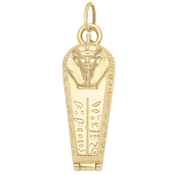Egyptian Sarcophagus 14K Gold Charm