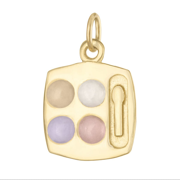 Enamel Makeup Palette 14k Gold Charm