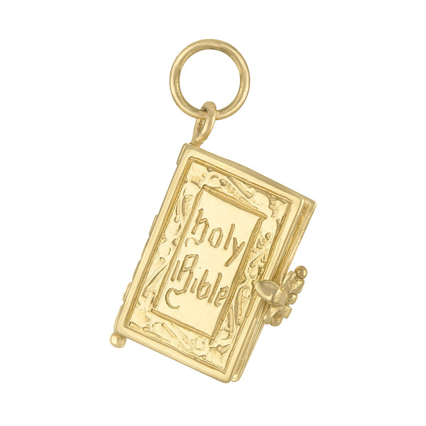 Vintage Movable Holy Bible 14k Gold Charm