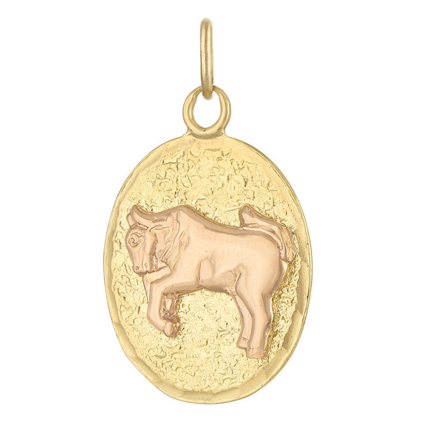 Vintage Taurus 18k Gold Charm