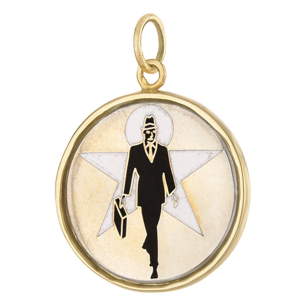 Vintage Businessman 14k Gold Charm