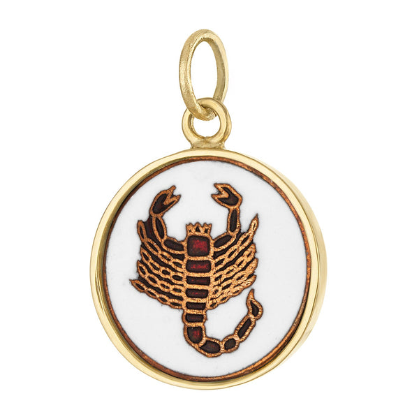 Vintage Scorpio Intaglio 14K Gold Charm