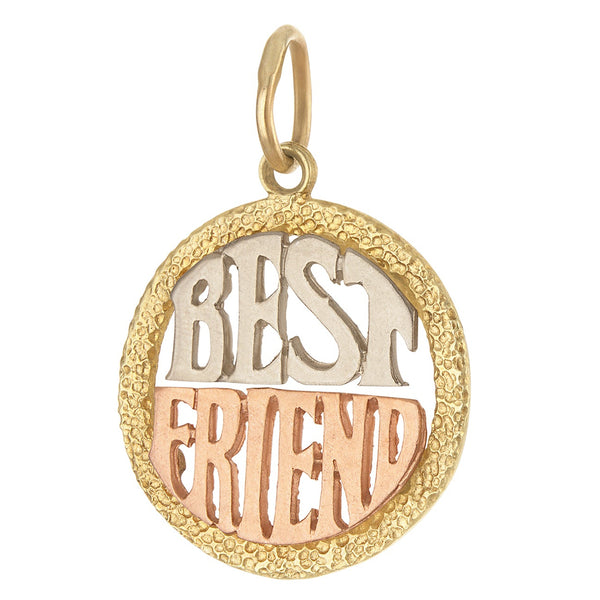 Vintage Best Friend 14k Gold Charm