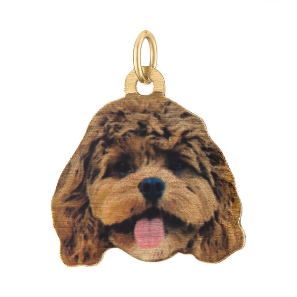 Custom Pet Photo 14k Gold Charm