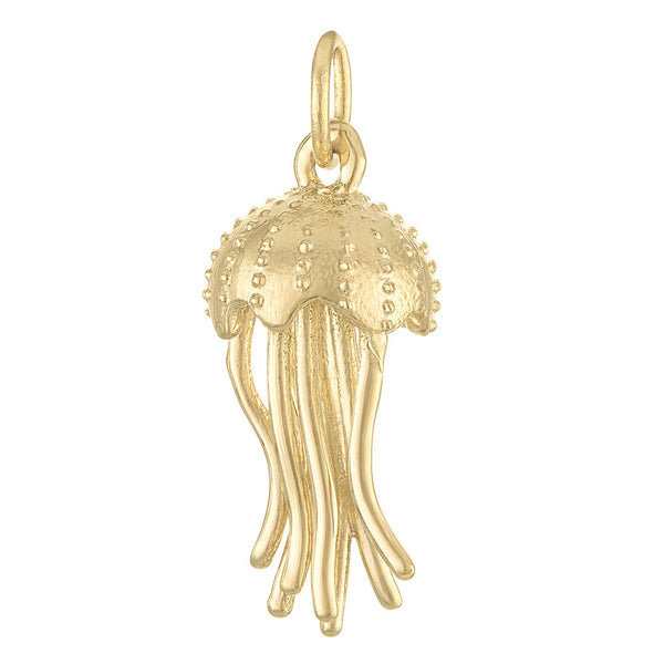 Jellyfish 14k Gold Charm