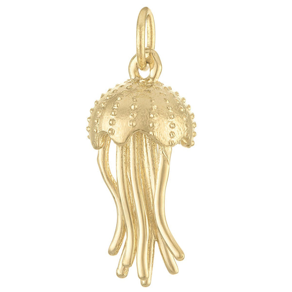 Jellyfish 14k Gold Charm