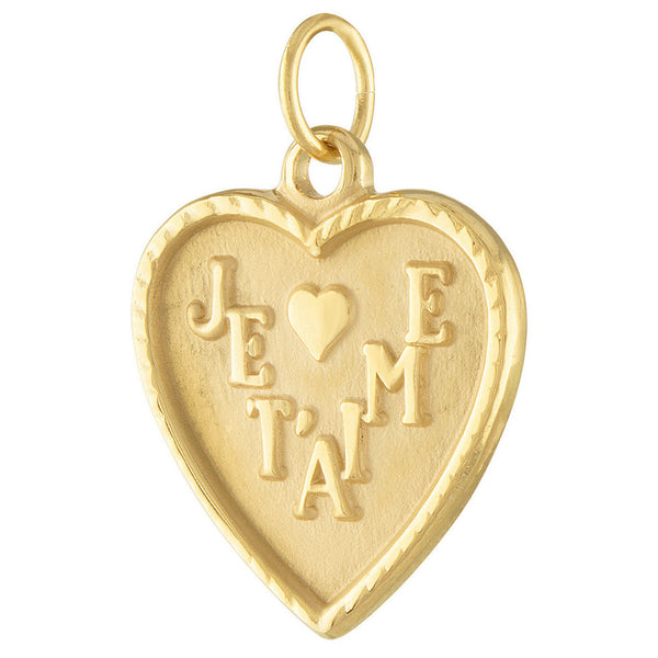 Je T'Aime Heart 14K Gold Charm