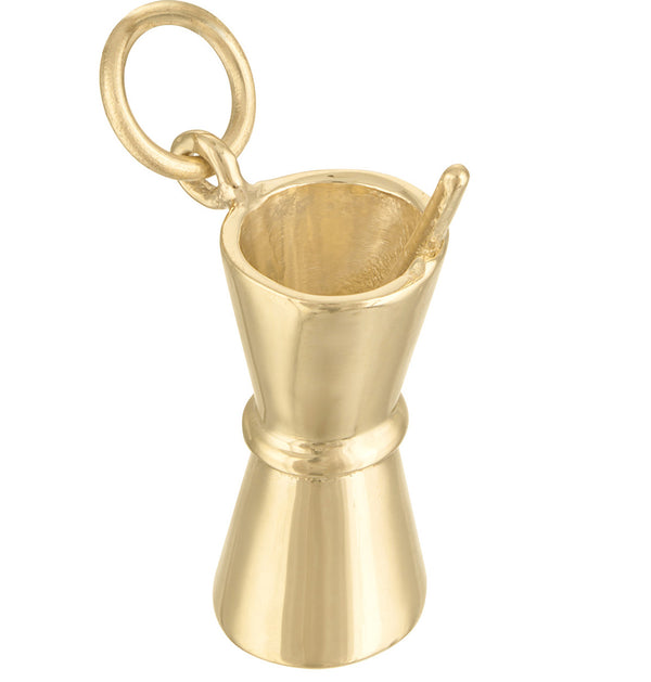 Martini Jigger 14K Gold Charm
