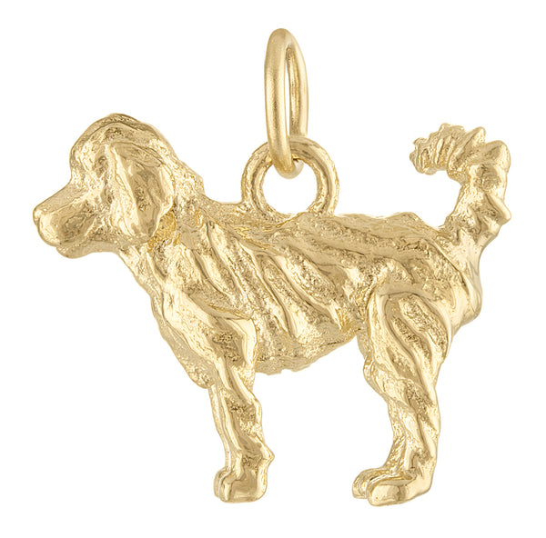 Labradoodle 14K Gold Charm