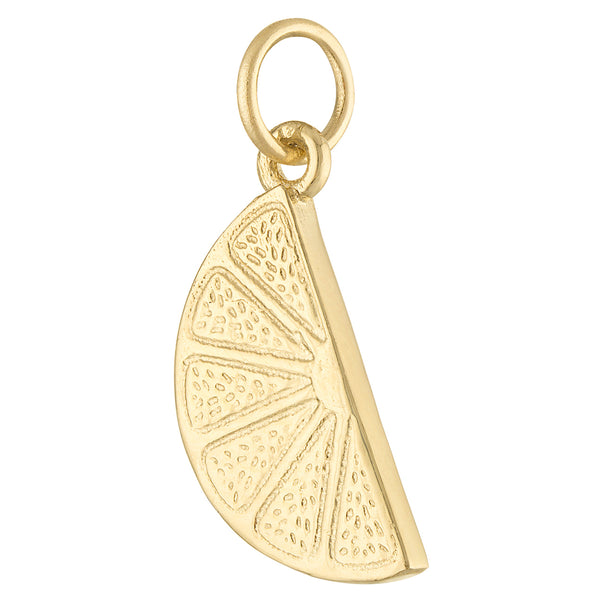 Lemon Slice 14k Gold Charm