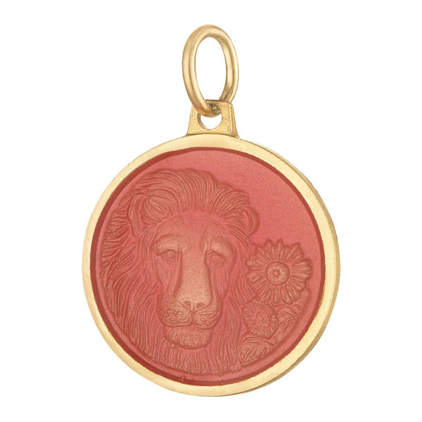 Leo Enamel Zodiac 14K Gold Charm