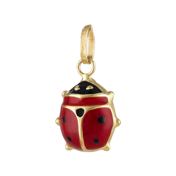 Enamel Little Ladybug 14k Gold Charm