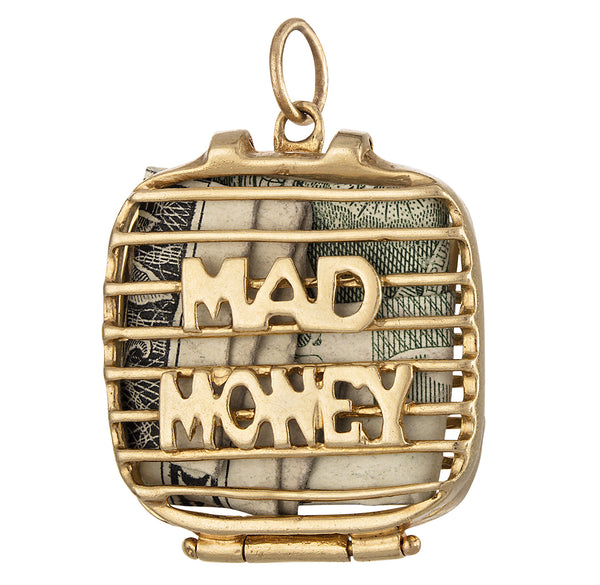 Vintage Movable Mad Money 14k Gold Charm