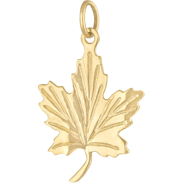 Maple Leaf 14K Gold Charm