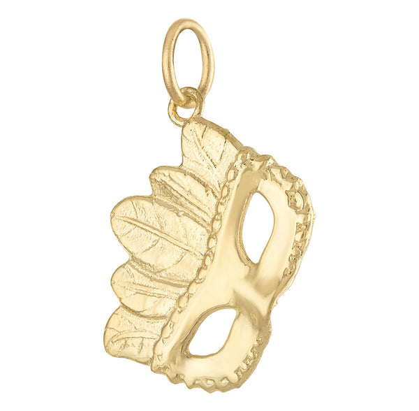 Mardi Gras Mask 14K Gold Charm