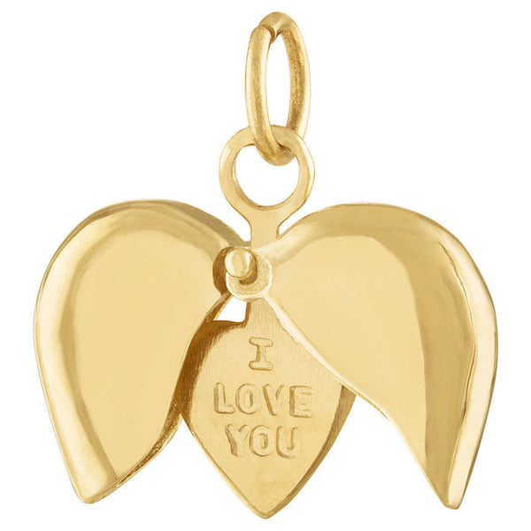 Hidden Message Heart 14K Gold Charm